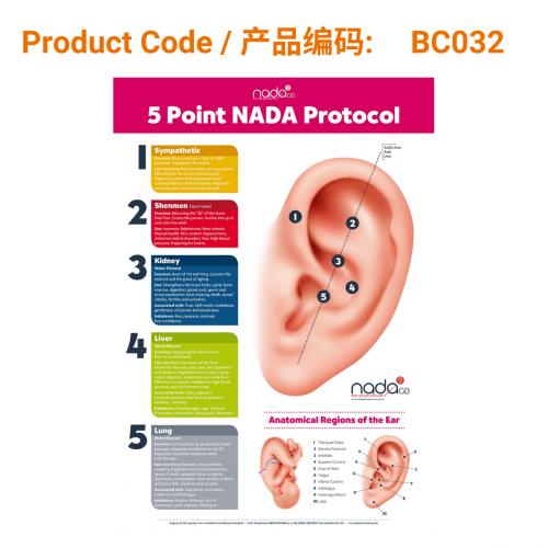 New NADA GB Five Point Protocol Poster A4 | Phoenix Medical