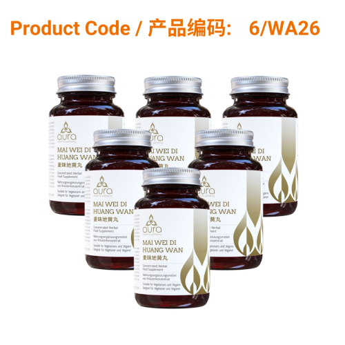 SAVE - Mai Wei Di Huang Wan - Aura Herbs 600mg (6 x 60 tablets) | Phoenix Medical